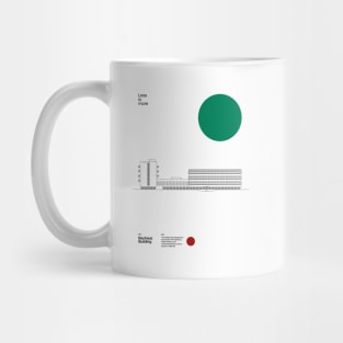 Bauhaus Building Walter Gropius 1926, Minimal Architecture Dessau Bauhaus Design Mug